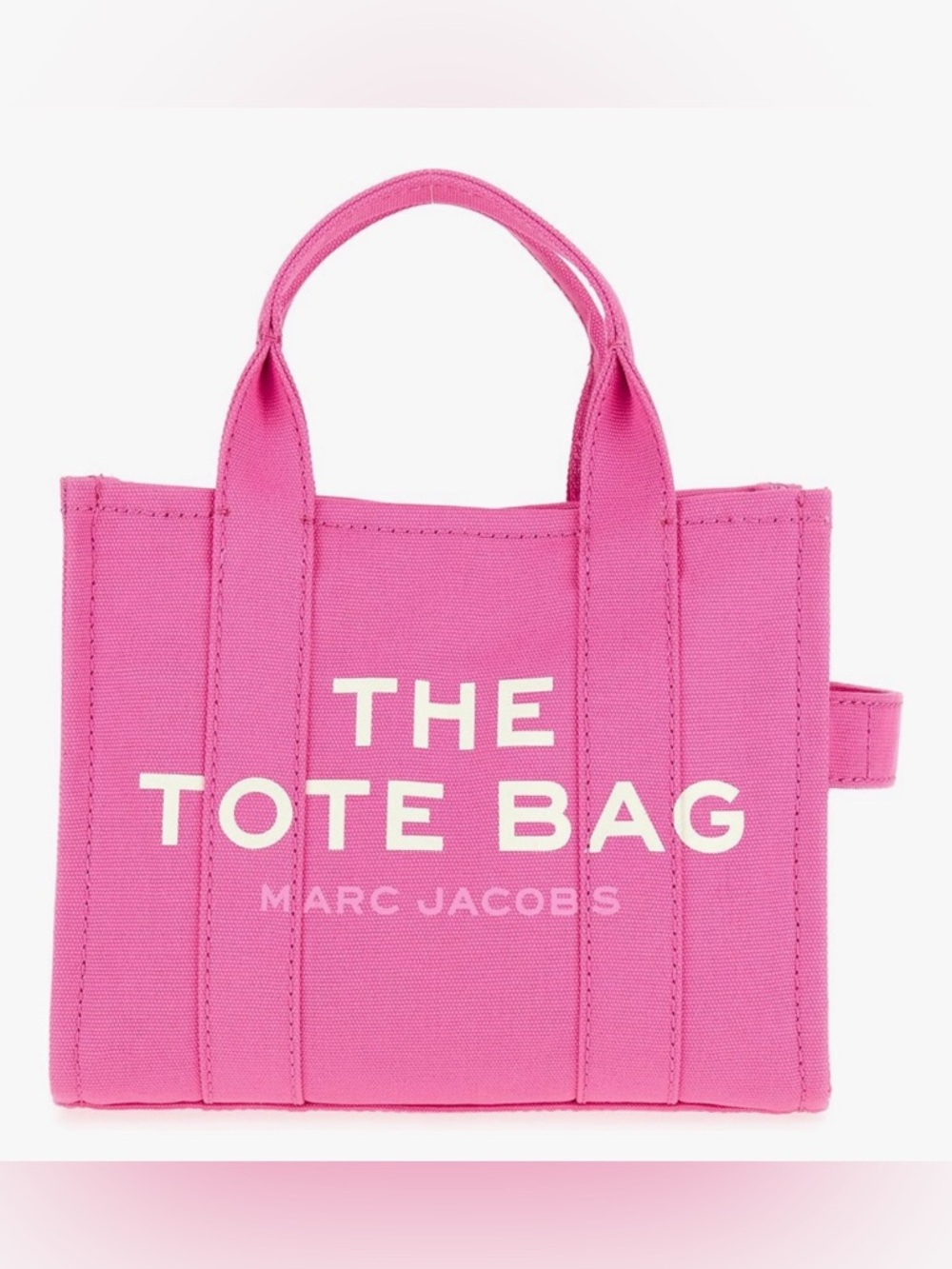 Marc Jacobs Hot Pink Canvas Mini Tote with White Logo